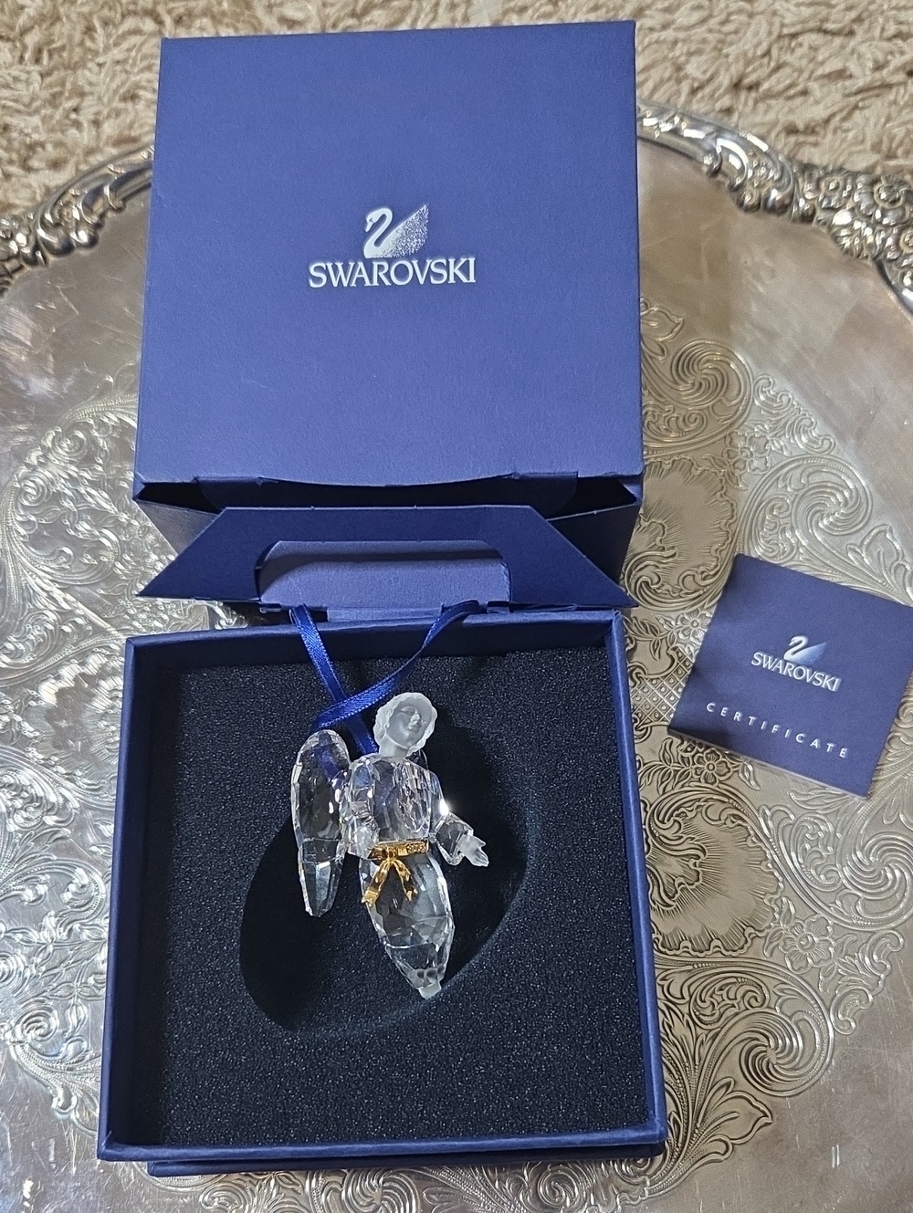 NIB Swarovski Clear Crystal Angel The ESCAPE Rare & Retired
